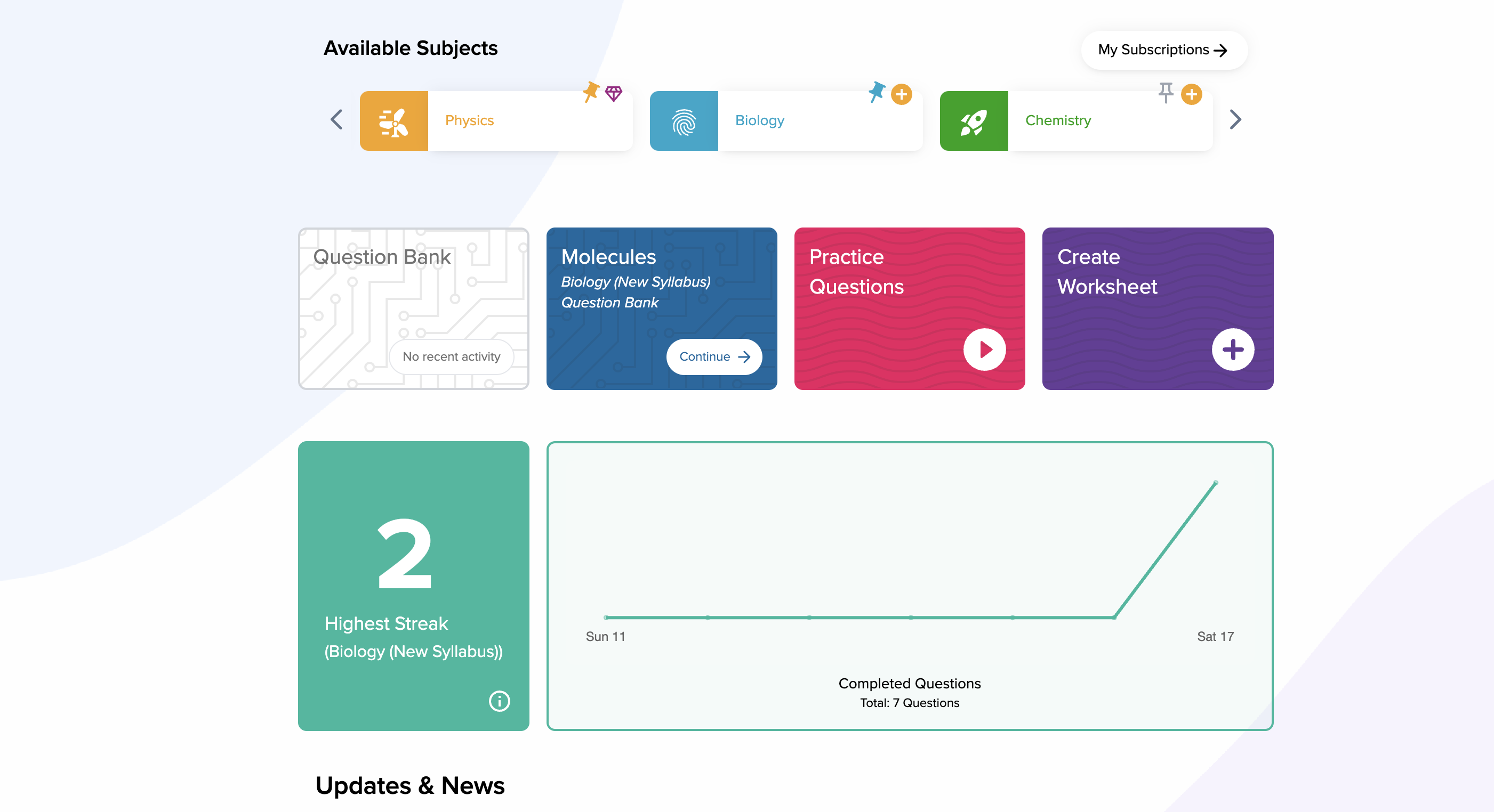 Progress Tracking Interface